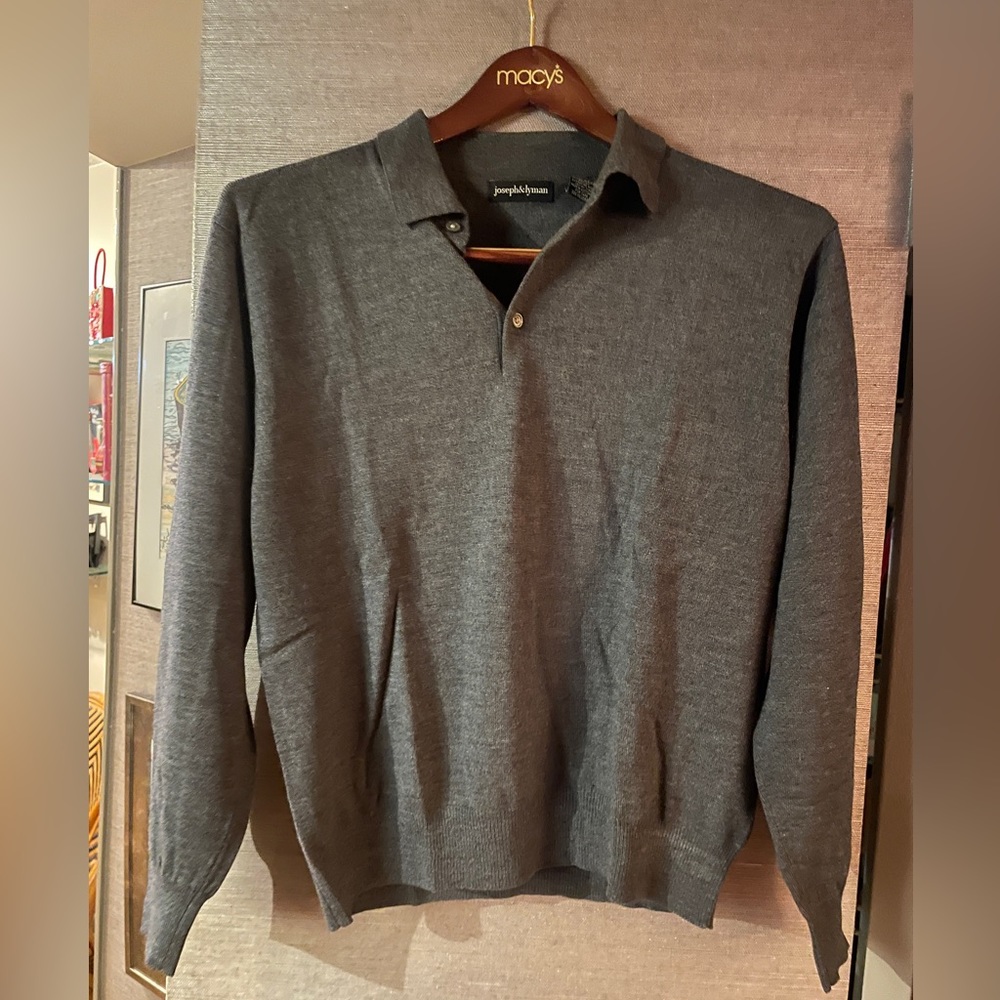 Great condition dark grey 100% wool sweater.